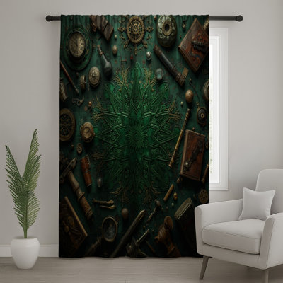 Rideaux de fenêtre Steampunk Compass Collection