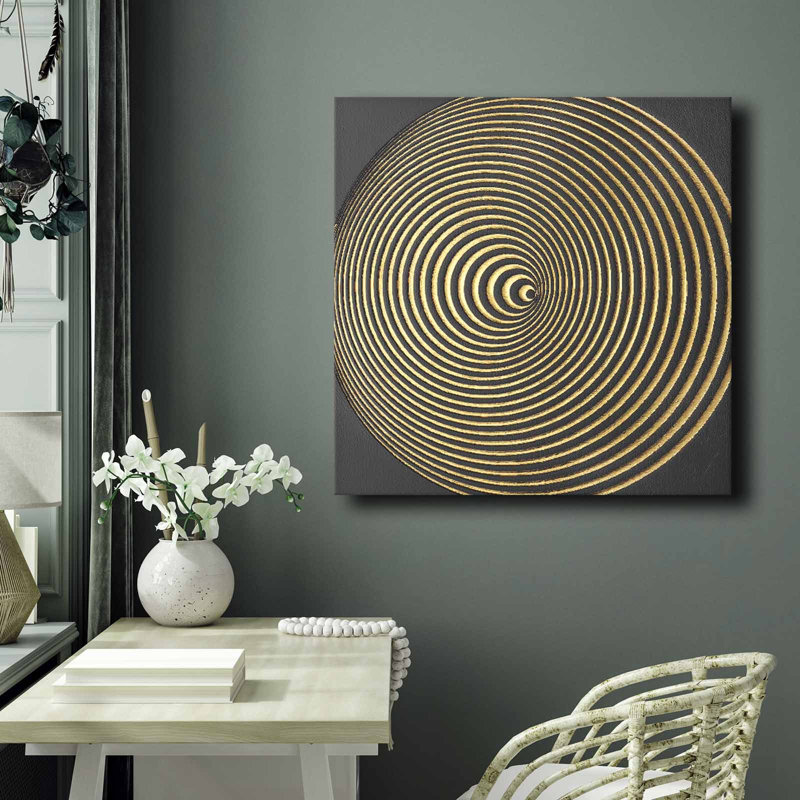 Art mural hypnotique Golden Spiral - 27,6 po x 27,6 po