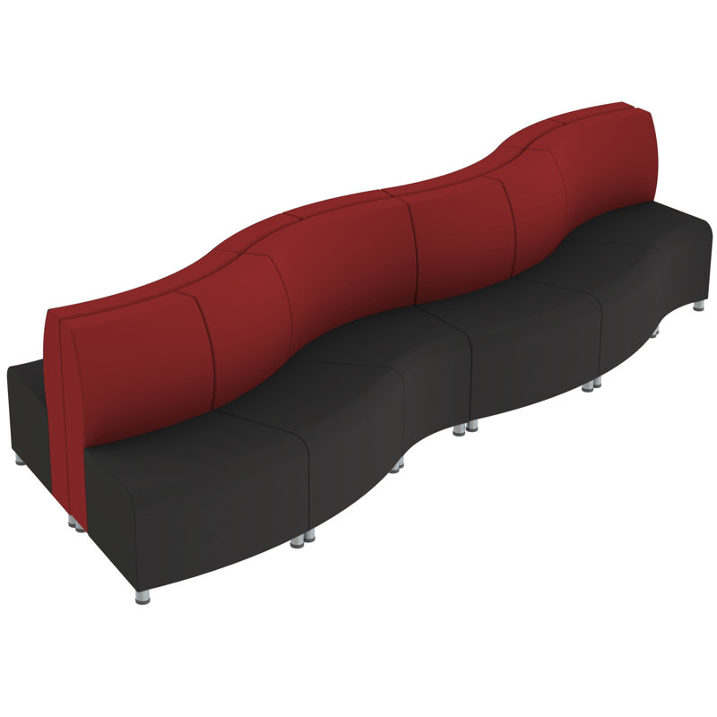 Ensemble de 12 chaises Pro Crest Connect, Noir / cramoisi