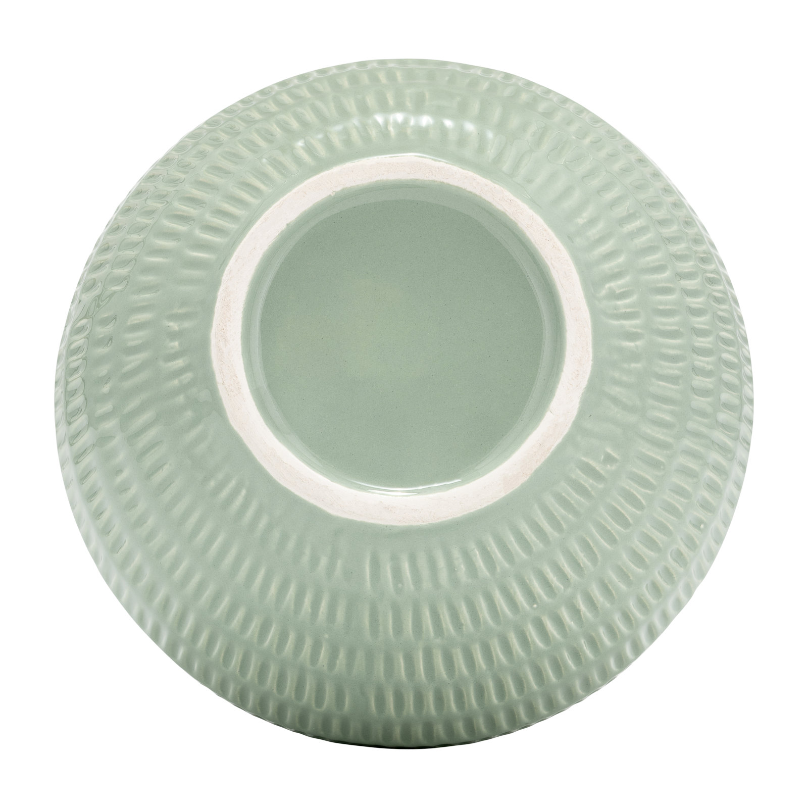Evelia Ceramic Vase, 7" H x 7" W x 7" D, Dark Sage