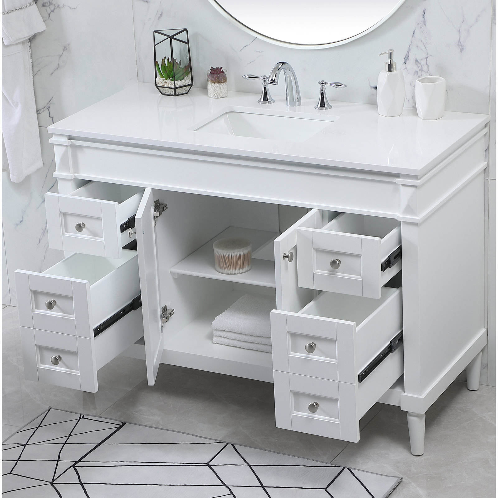 Readington 48'' Single Bathroom Vanity, White
