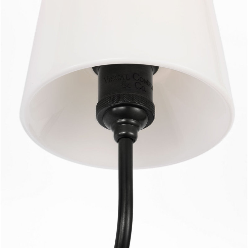 Vendome Double Sconce with White Glass, Bronze