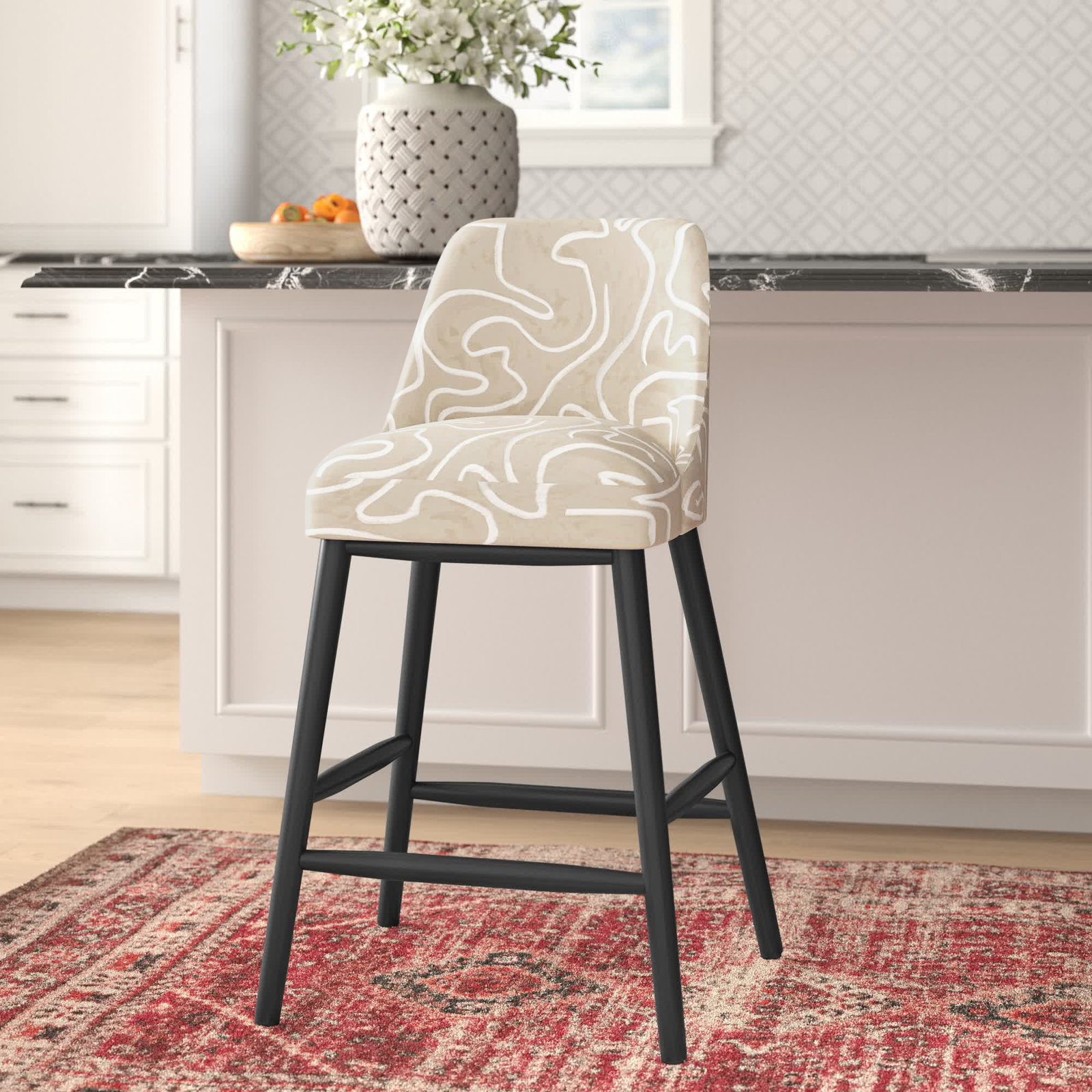Gallie Bar & Counter Stool, Bar Stool (31” Seat Height), Espresso, Sunrise Camel