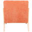 Fauteuil orange de style moderne du milieu du siècle, structure en bois d'hévéa, coussin lombaire amovible, idéal pour le salon, la chambre ou le bureau - Confortable et facile à monter