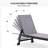 PURPLE LEAF Patio Chaise Lounge Set 2 Pieces Textilene Pool Lounge Chairs with Wheels Sunbathing Chair with 5 Adjustable Position for Outdoor Yard (2 Light Grey Lounges W/Side Table)-2074892389
