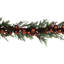 Guirlande de Noël artificielle mixte 6 pi x 8 po à feuillage mixte avec grelots et ornements