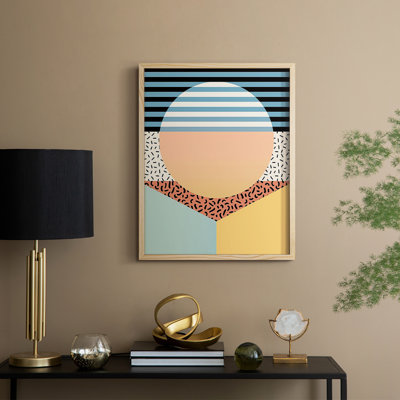 «Modern Memphis III», reproduction encadrée - bois massif