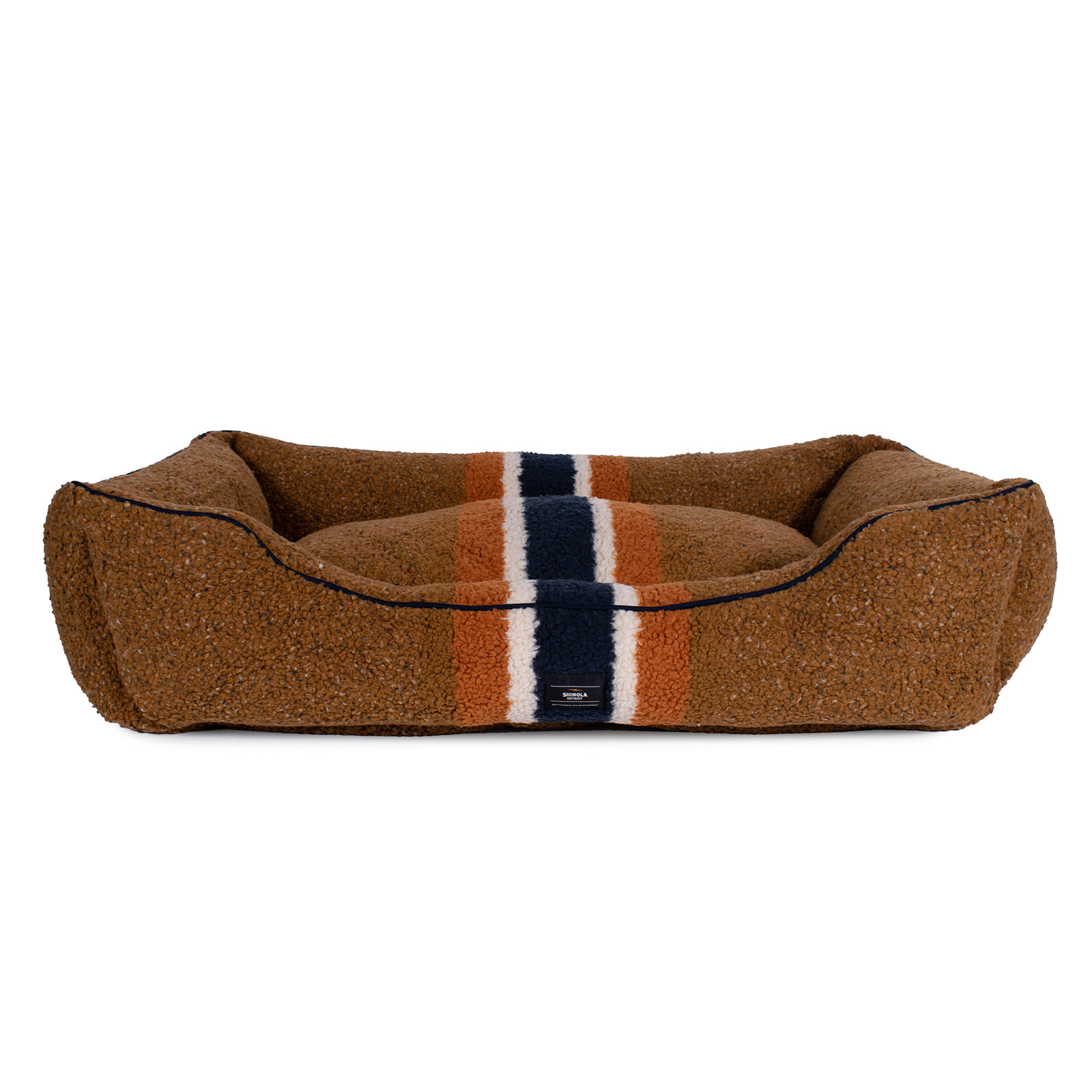 Kuddle Striped Pet Bed, Rust, X-Large (42" W x 30" D x 10.5" H)