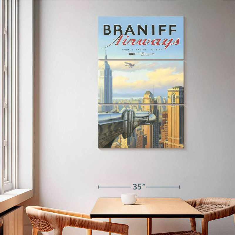 Nicci Braniff Airways Empire State, 65" H x 42" W