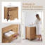 Meuble-lavabo en bois massif de 30 po avec lavabo intégré et portes à fermeture douce, armoire en bois moderne autoportante avec tiroir et rangement ouvert-125098580