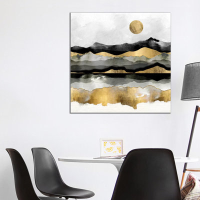 Golden Spring Moon - impression d'art graphique