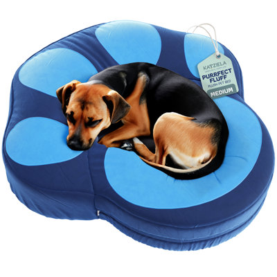 Katziela Plush Paw-Shaped Pet Bed for Dogs and Cats