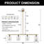 Luminaire suspendu linéaire en verre à intensité variable pour îlot de cuisine à 5 lumières de 5,9 po (l) à hauteur réglable-112011162-112136981-112011163
