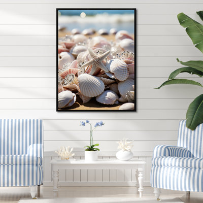 " Beach Photo Seashell Collage X "