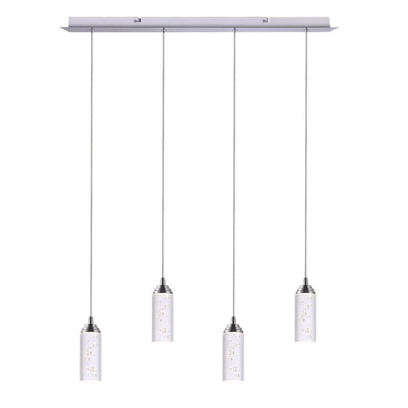 Luminaire suspendu cylindrique à 4 lumières DEL Ardrie, H 4,7 po x l 1,8 po x p 1,8 po