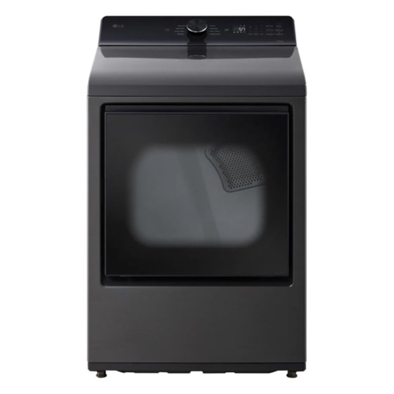 LG Ultra Large Capacity Rear Control Gas Dryer with AI Sensing and ThinQ® Smart Features, 7.3 cu. ft., Platinum Black