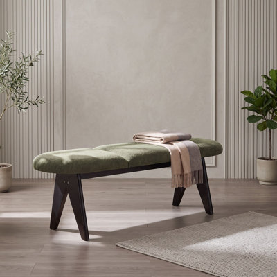 Entryway Bench with Fabric Seat and Legs