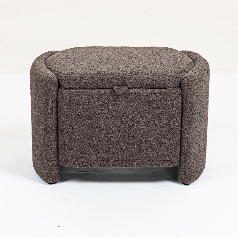 Chaise d'appoint rembourrée, Brun