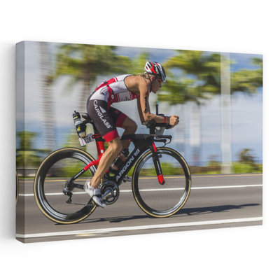 Pro Rider On Bike Phase Of Ironman World Championship, Hawaii, Usa Contemporary Wall Art