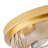 2-Lamp Clear Stone patterned Glass Gold Adjustable Ceiling Light