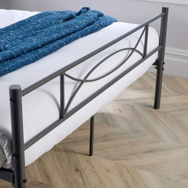 Gap Metal Dark Grey Modern Black Bed Frame, Single (3')