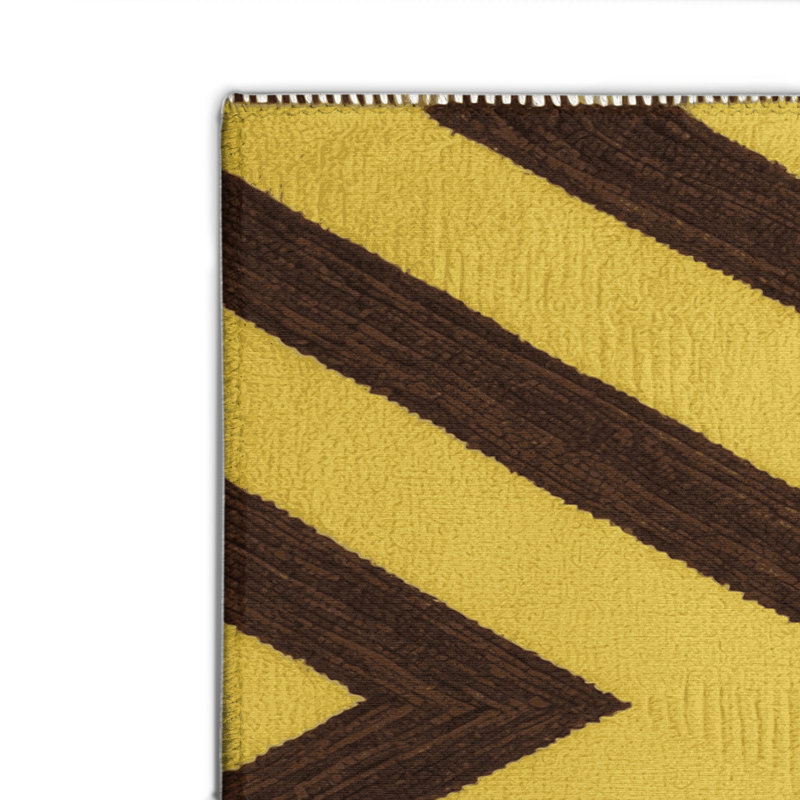 Tapis d'intérieur et d'extérieur à carreaux brun, Rectangle 4pi x 6 pi