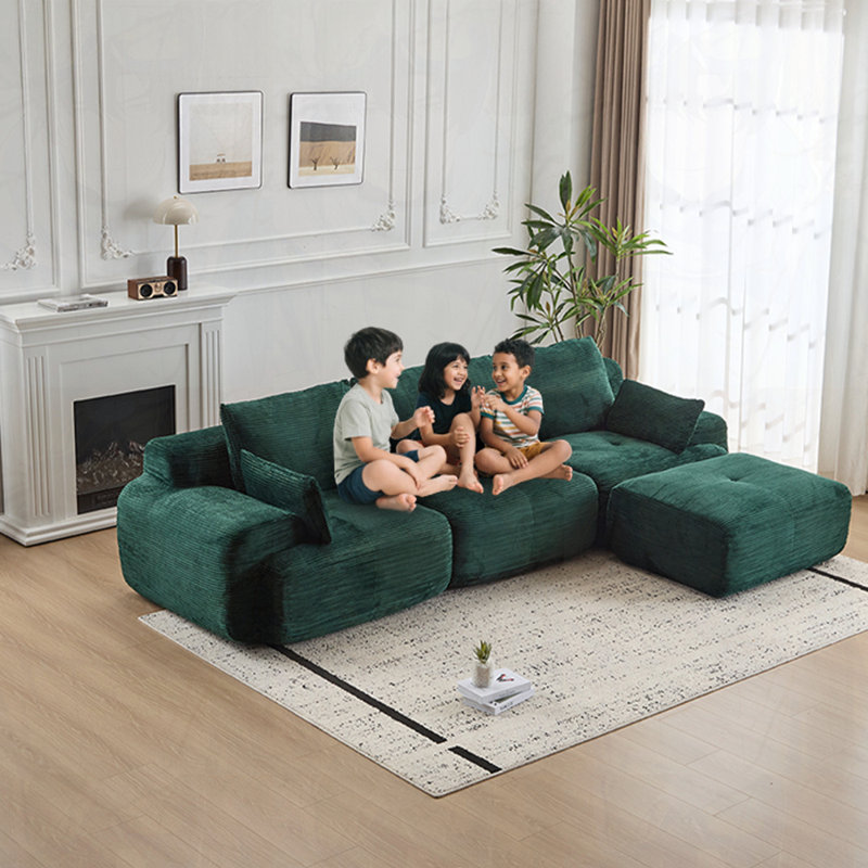 Pet-Friendly Cloud Modular Sectional Sofa, Green