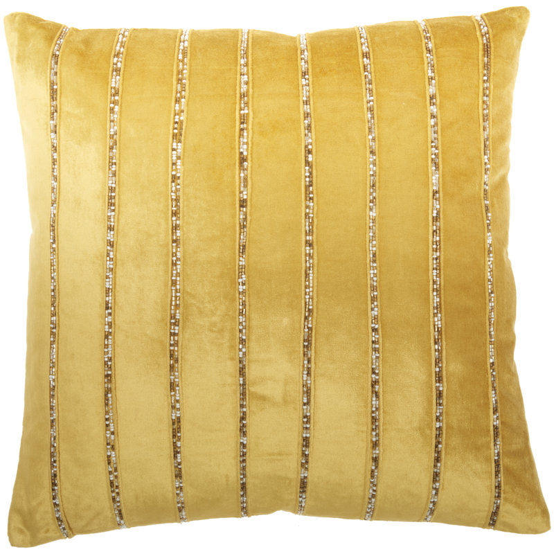 Housse de coussin carré et insert, Doré