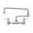  Whitehaus 18" Solid brass wall mount utility faucet with double jointed retractable swing spout and lever handles