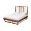 Lit plateforme en bois fini brun noyer Johnmark (double)-1581005555
