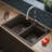 Karran Quartz 33'' X 22'' Double Bowl 60/40 Top Mount Drop-in Kitchen Sink Kit-50597839