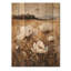 Pivoines le long de la campagne III - Décoration murale en bois de pivoines - sur bois de pin naturel-1881371939