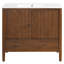 Meuble-lavabo de style Mid-Century avec lavabo et tiroir en céramique Lune-1924246409