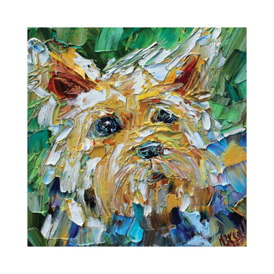 Yorkie by Karen Tarlton - Wrapped Canvas Painting