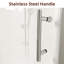 Porte de douche pivotante sans cadre 30 "- 31 3/8" x H 72 "avec verre transparent 1/4" (6mm)-107925086
