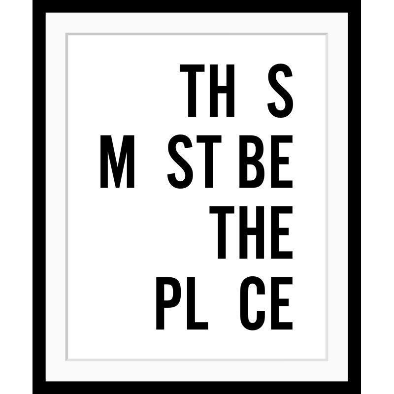 Lettering - Single Picture Frame Print