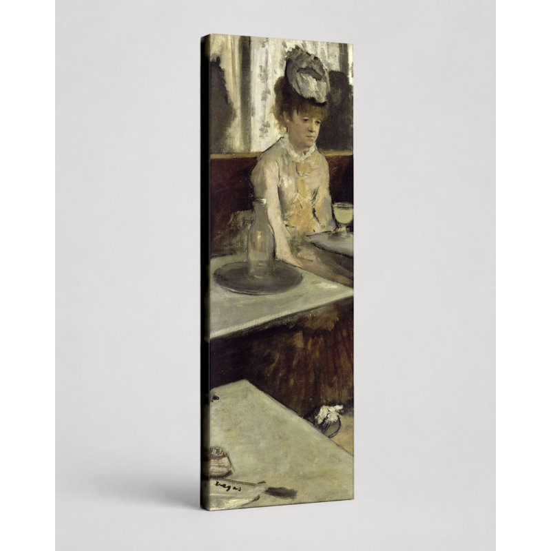 L'Absinthe (1876) - Art sur toile haut, 48" W x 16" H