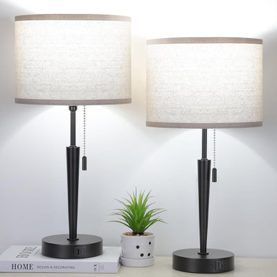 Lampe de table Kamuri en métal USB