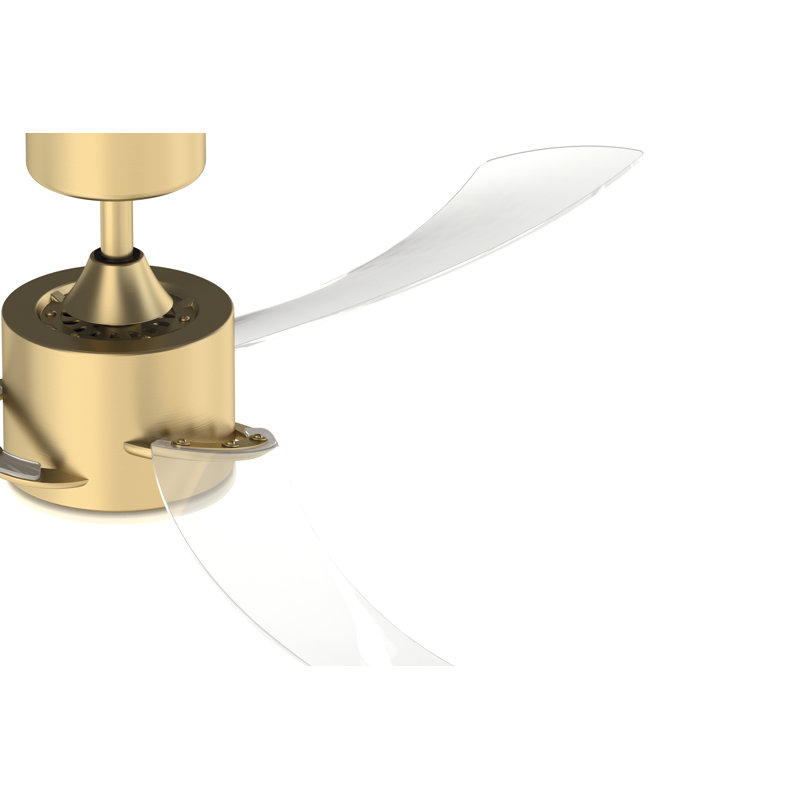 SculptAire 52" Brushed Satin Brass Ceiling Fan with Opal Frosted Light