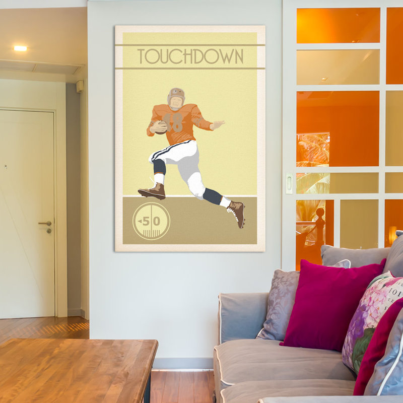 «Touchdown» par 5by5collectif, reproduction sur toile tendue, H 26 po x l 18 po x P 1,5 po, Pas de tapis