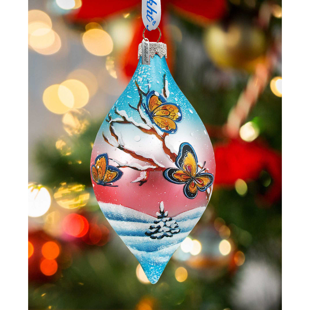 Holiday Splendor Butterfly Drop Holiday Shaped Ornament G Debrekht