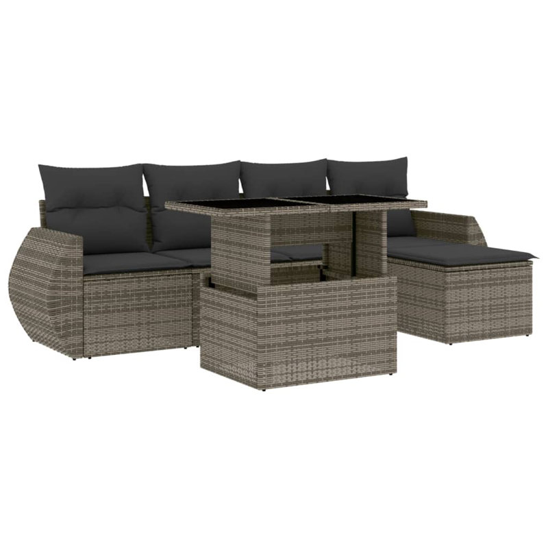 Vidaxl Garden Sofa Set Grey, Dark Grey