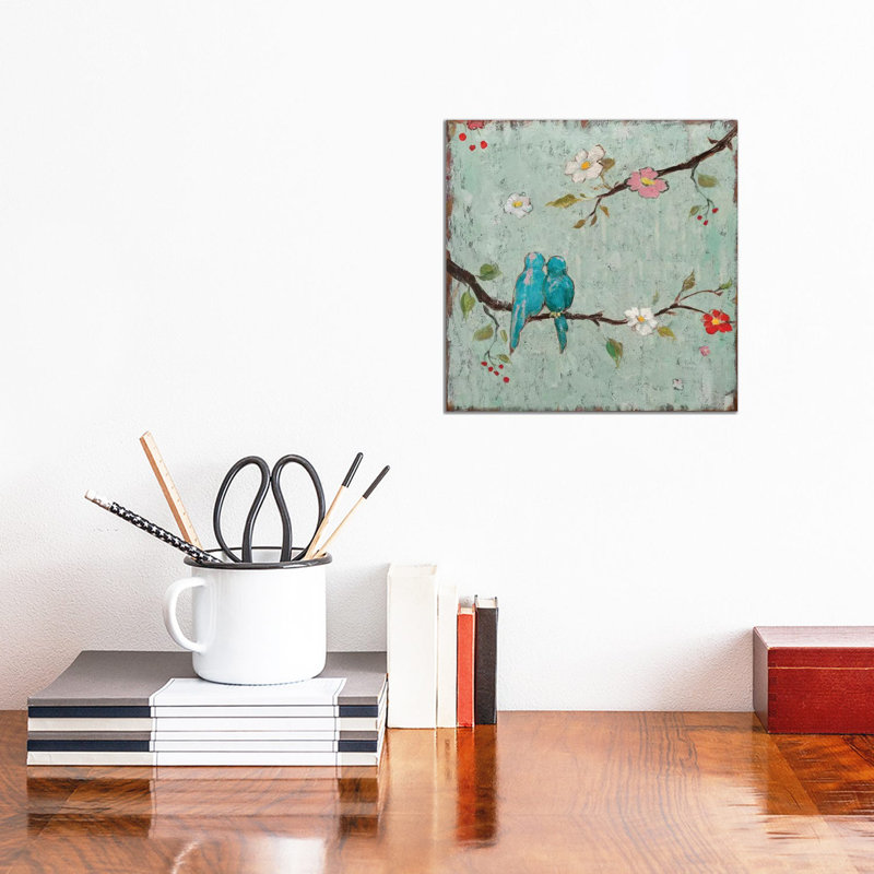 Love Birds IV by Katy Frances - Print on Canvas, 30.48 cm H x 30.48 cm W, Wrapped Canvas