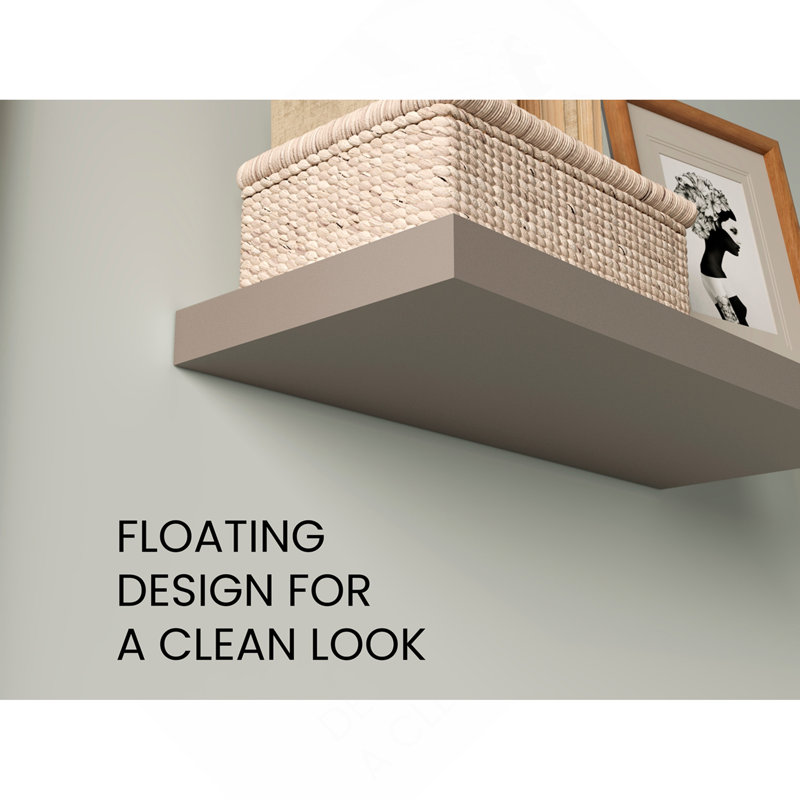 Floating Shelves 1.50" H, 2 Shelves, Taupe