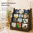  4-Tier Scalloped Kids Bookshelf, Toddler Montessori Book Shelf Organizer for Nursery, Playroom & Classroom-2107967327