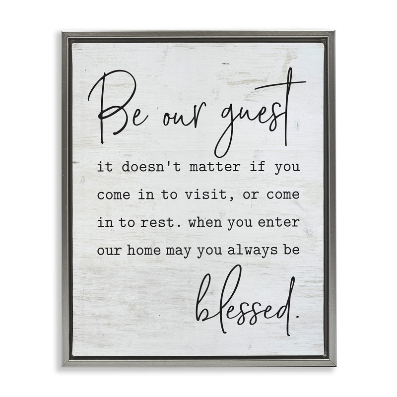«Be our invité home», art inspirant sur toile texturé sur bois par lettré et doublé, H 31 po x l 25 po
