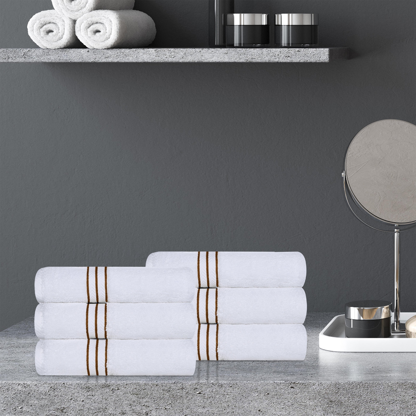 Josann Turkish Cotton Hand Towel Set, Toast
