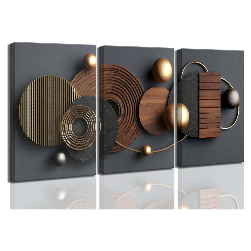 3 Piece Wrapped Canvas Print, 40cm H x 30cm W