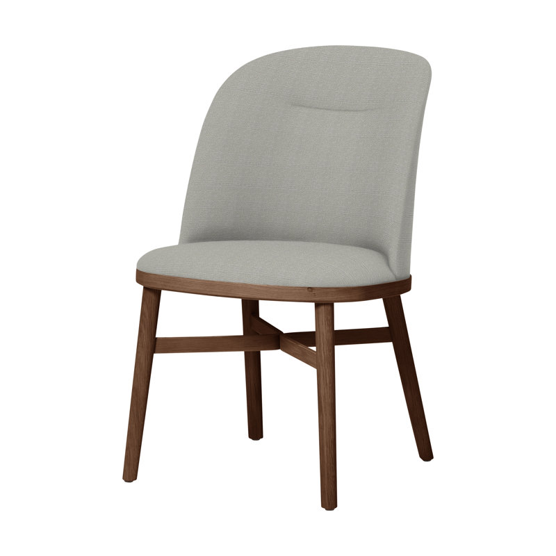 Chaise de salle à manger Bund de Neri & Nu, Noyer naturel, L493 Nickel Sanfor 3475