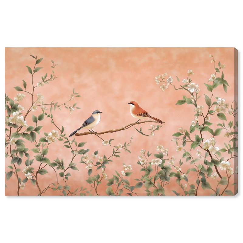 «Perch in the Trees», art rétro sur toile par , Toile tendue, H 36 po x l 54 po